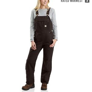 Carhartt Brown WOMEN'S INSULATED BIBS